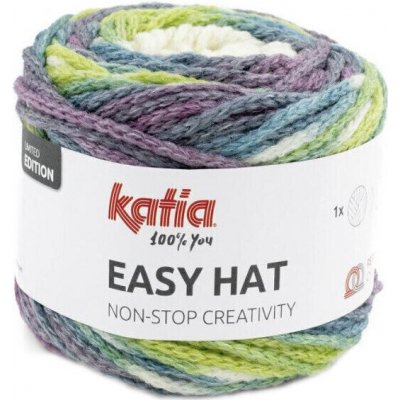 Katia Easy Hat 504 Yellow Green/Lilac