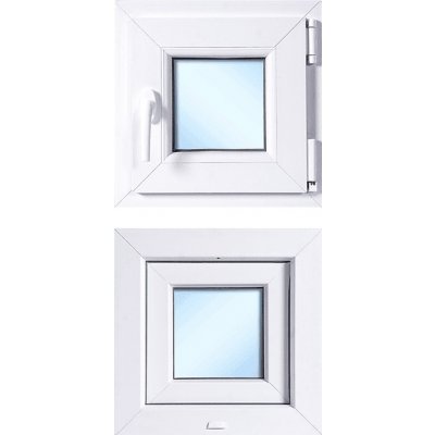 OknaDvereNaMiru.cz Plastové okno otevíravé, pravé, bílá / bílá, 40x40 cm – Hledejceny.cz