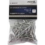 A-BR40127 Trhací nýty hliník-ocel, 4,0 x 12,7 mm, s plochou hlavou, sada 100 ks – Zboží Dáma