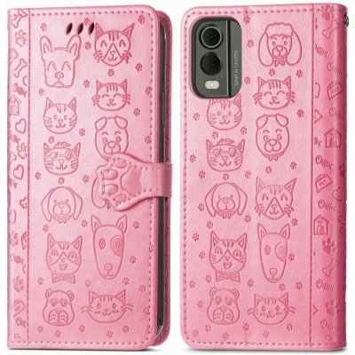 VSECHNONAMOBIL 62604 CUTE CAT Peněženkový kryt Nokia C32 růžový – Zboží Živě