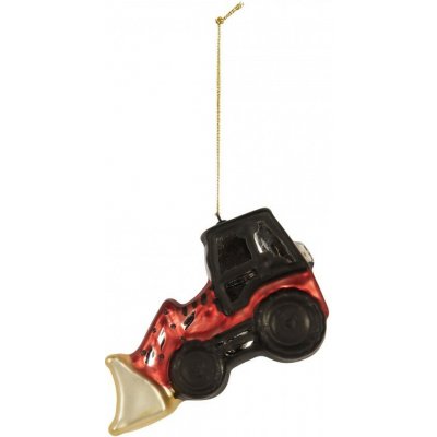Clayre & Eef Skleněná vánoční ozdoba traktor s radlicí Digger - 12*4*8 cm – Hledejceny.cz