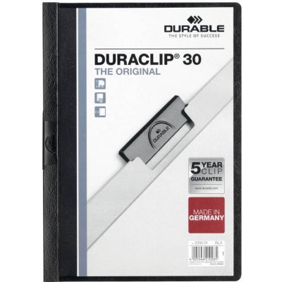 Durable Duraclip Desky A4 kapacita 30 listů černá