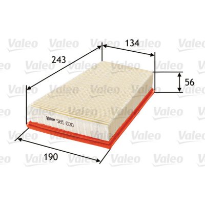 Vzduchový filtr VALEO 585030 – Hledejceny.cz