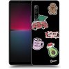 Pouzdro a kryt na mobilní telefon Sony Picasee silikonové Sony Xperia 10 IV 5G - Christmas Stickers černé