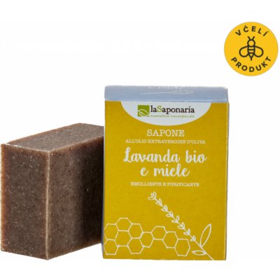 laSaponaria tuhé olivové mýdlo bio med a levandule 100 g – Sleviste.cz