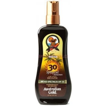 Australian Gold Sunscreen Spray Gel Bronzer SPF30 237 ml