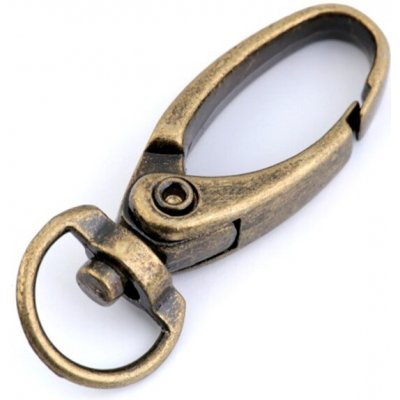 Pro Háčkování Karabina otočná oválná, staromosaz Počet: 2 ks – Zboží Mobilmania