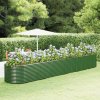 Květináč a truhlík zahrada-XL Vyvýšený záhon zelený 554x100x68 cm práškově lakovaná ocel