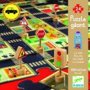 Djeco dřevěné puzzle Město jako autodráha 24 ks