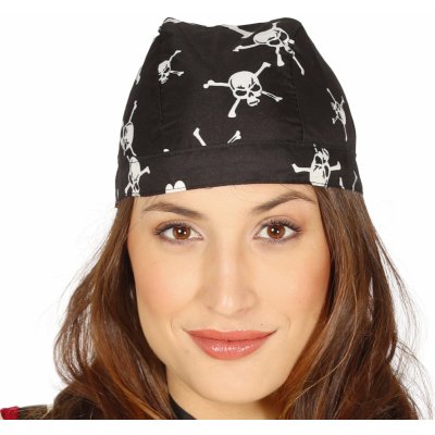 Fiestas Guirca Šátek černý pirátský s lebkami – Zboží Mobilmania