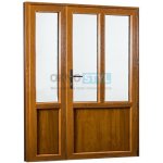 OKNOSTYL.cz REHAU Smartline+ dvoukřídlé pravé Bílá/Zlatý dub 148 x 208 cm – Hledejceny.cz