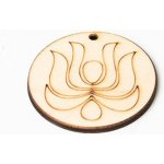 Dřevěný výřez pro výrobu bižuterie kruh s ornamentem - 4.5 cm – Hledejceny.cz