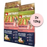 Ontario Puppy & Junior Large Chicken & Potatoes & Herbs 2 x 12 kg – Hledejceny.cz