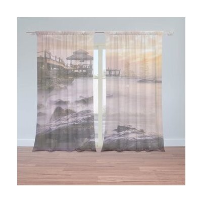 Sablio Záclony Mlha nad mořem: 2ks 150x250cm – Hledejceny.cz