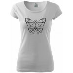 Geometrie motýl pure dámské triko bílá – Zboží Mobilmania