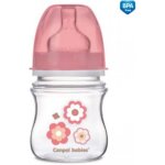 Canpol babies láhev se širokým hrdlem Newborn baby růžová 120ml – Zboží Dáma