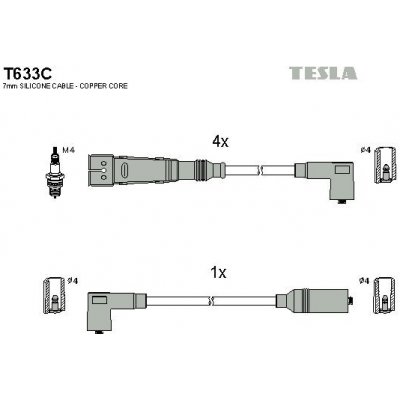 Sada kabelů pro zapalování TESLA T633C – Hledejceny.cz