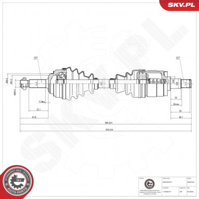 40SKV261 ESEN SKV Hnací hřídel | Zboží Auto