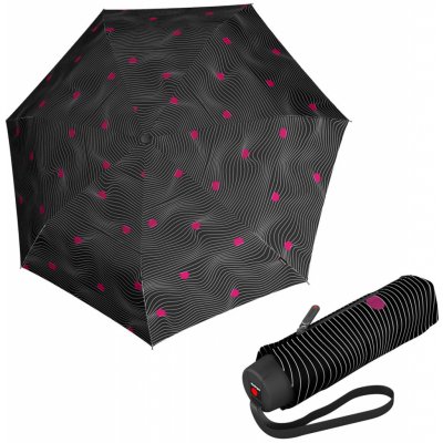 Knirps T.020 Small Manual Meditate Black dámský skládací mini deštník