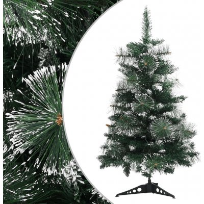 zahrada-XL Umělý vánoční stromek se stojanem zelenobílý 60 cm PVC