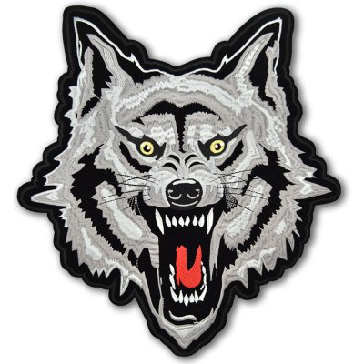 Moto nášivka Wolf Attack XXL na záda 30 cm x 32 cm – Zbozi.Blesk.cz
