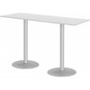 Barový stolek AJ Produkty Luna 180 x 70 cm bílá / hliník 120831