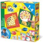 SES Creative Dobarvi si zvířátko baby set prstové barvy se šablonami – Zboží Mobilmania