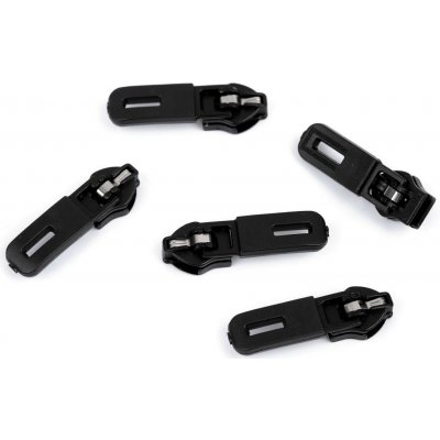 Jezdec na zip spirálový voděodolný No 5 semi-autolock Varianta: černá, Balení: 5 ks – Zboží Mobilmania