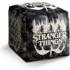 Sedací vak a pytel Sablio Taburet Cube Stranger Things White 40x40x40 cm