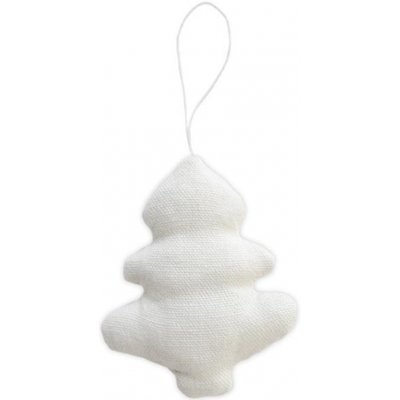 Delight Department Bavlněná ozdoba stromek 8 cm bílý – Zboží Mobilmania
