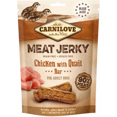 Carnilove Jerky Quail & Chicken Bar 100 g – Hledejceny.cz