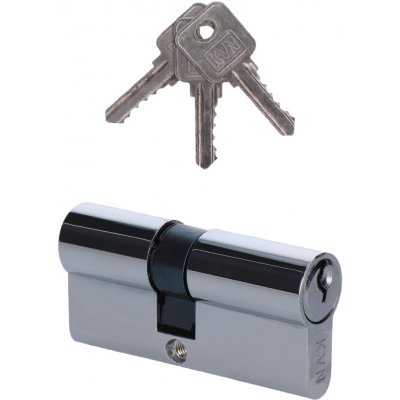 EURO 30/35mm, nikel-satina, 3 klíče, šroub M5x65mm – Sleviste.cz