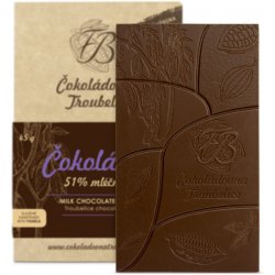 Čokoládovna Troubelice Čokoláda mléčná 51% s mletou levandulí, 45 g