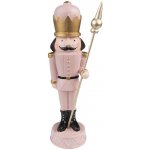 Clayre & Eef Růžová vánoční dekorace soška Louskáček - 5*5*17 cm – Hledejceny.cz