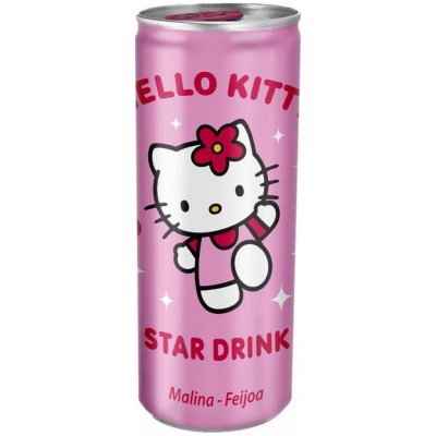 Hello Kitty Star drink nealkoholický nápoj s příchutí malina feijoa a s vitamíny 250 ml – Zbozi.Blesk.cz