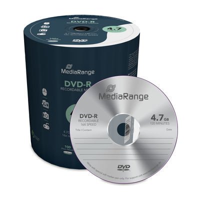 MediaRange DVD-R 4,7GB 16x, cakebox, 100ks (MR442) – Zboží Mobilmania
