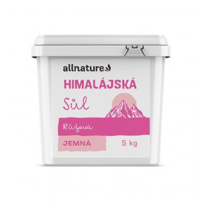 Allnature himalájská sůl růžová jemná 5 kg – Sleviste.cz