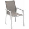 Zahradní židle a křeslo DEOKORK Hliníkové křeslo s textílií NOVARA bílá