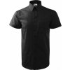 Pánská Košile Malfini pánská popelínová košile Chic s krátkým rukávem černá