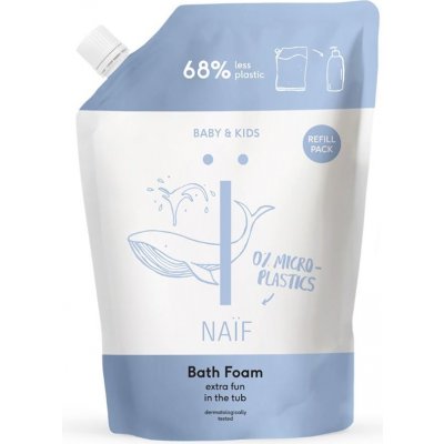 NAIF Relaxační pěna do koupele přírodní náhradní náplň 500 ml