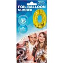 Balónek Balónek fóliový 35 cm '0' zlatý
