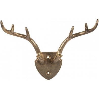 Clayre & Eef paroží 17 x 8 x 12 cm zlatý – Zboží Dáma