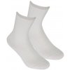 Netlačící dámské žebrované ponožky W.997 sytě bílá