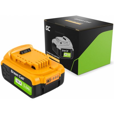 Baterie Green Cell PTDW18V5 Dewalt DCB180/DCB181/DCB182/DCB183/DCB184/DCB185/DCB187/DCB189/DCB200/DCB201/DCB203/DCB204/DCB205/DCB206 18V 5000mAh Li-ion - neoriginální – Zbozi.Blesk.cz