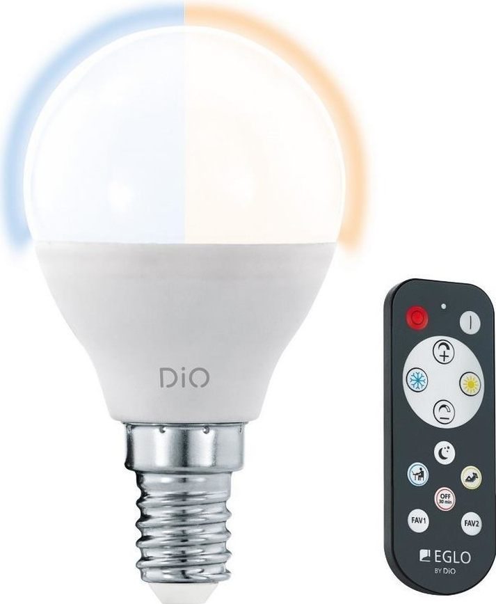 Eglo Stmívatelná LED žárovka , E14, P45, 5W, 400lm, teplá-studená bílá, dálkový  ovladač od 215 Kč - Heureka.cz