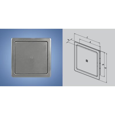 Haco revizní dvířka 200 x 200 mm nerezová NVD