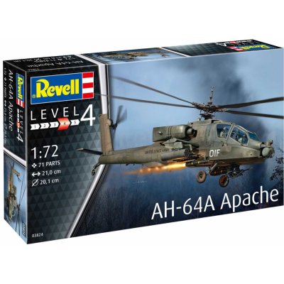 Revell Plastic ModelKit vrtulník 03824 AH-64A Apache 1:72