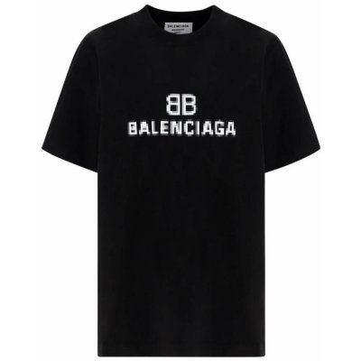Balenciaga Pixel Black tričko Černá