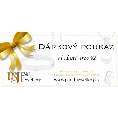 P&J Jewellery Dárkový poukaz v hodnotě 1500Kč