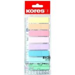 Samolepicí záložky Kores Index Strips - 8 x 25 lístků / pastelové – Zboží Dáma